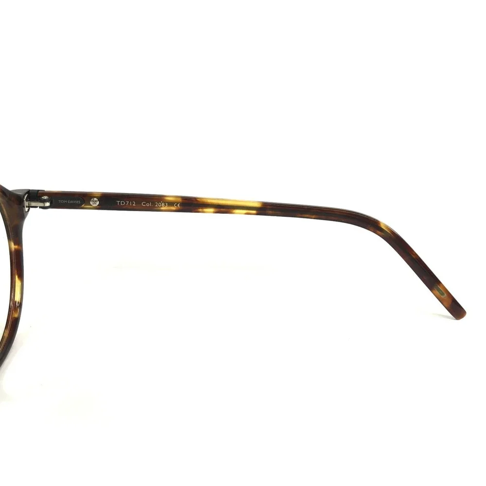 Tom Davies Eyeglasses Frames TD712 Col. 2083 Tortoise Round Full Rim 51-20-140